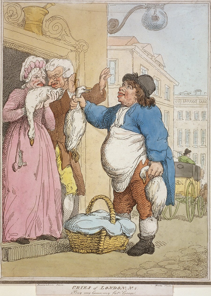 „Buy my Goose, my fat Goose”, a Cries of London II. táblája, 1799 alkotó: H Merke