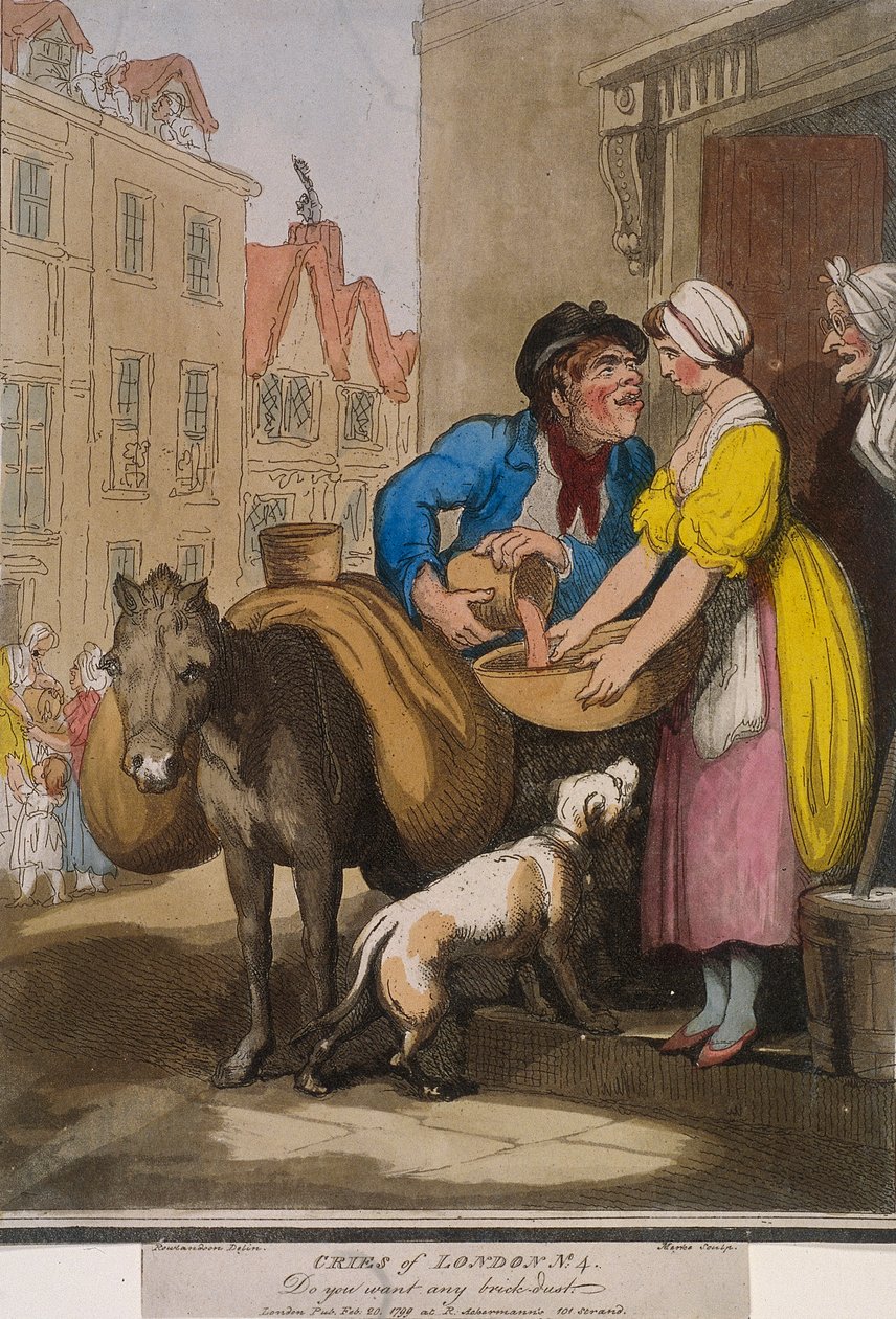 „Akarsz-e téglaport” (Cries of London, 1799, VI. tábla). alkotó: H Merke