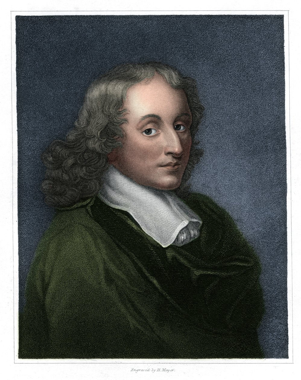 Blaise Pascal francia filozófus, matematikus, fizikus és teológus, 1833. alkotó: H Meyer