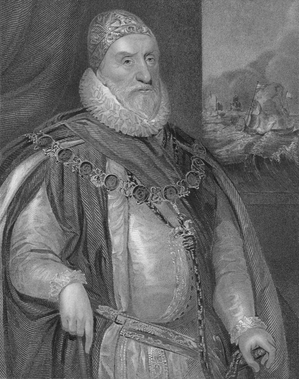 Charles Howard, Nottingham első grófja, 19. század eleje-közepe. alkotó: H. Robinson