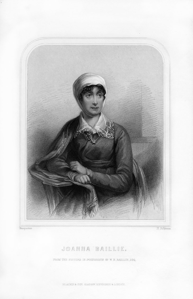 Joanna Baillie skót költő és drámaíró, 1870 alkotó: H. Robinson