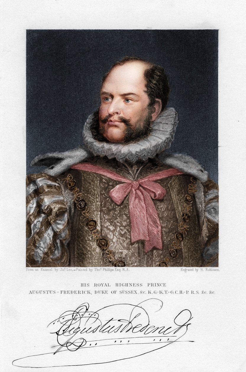 Frederick Augustus herceg, Sussex hercege, 19. század alkotó: H. Robinson