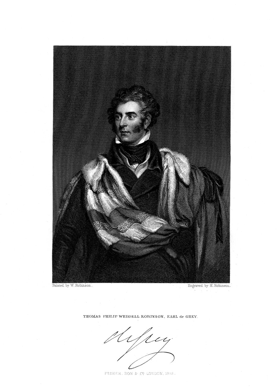 Thomas Philip Robinson, 2. Earl de Grey, 1781-1859, 1844. alkotó: H. Robinson