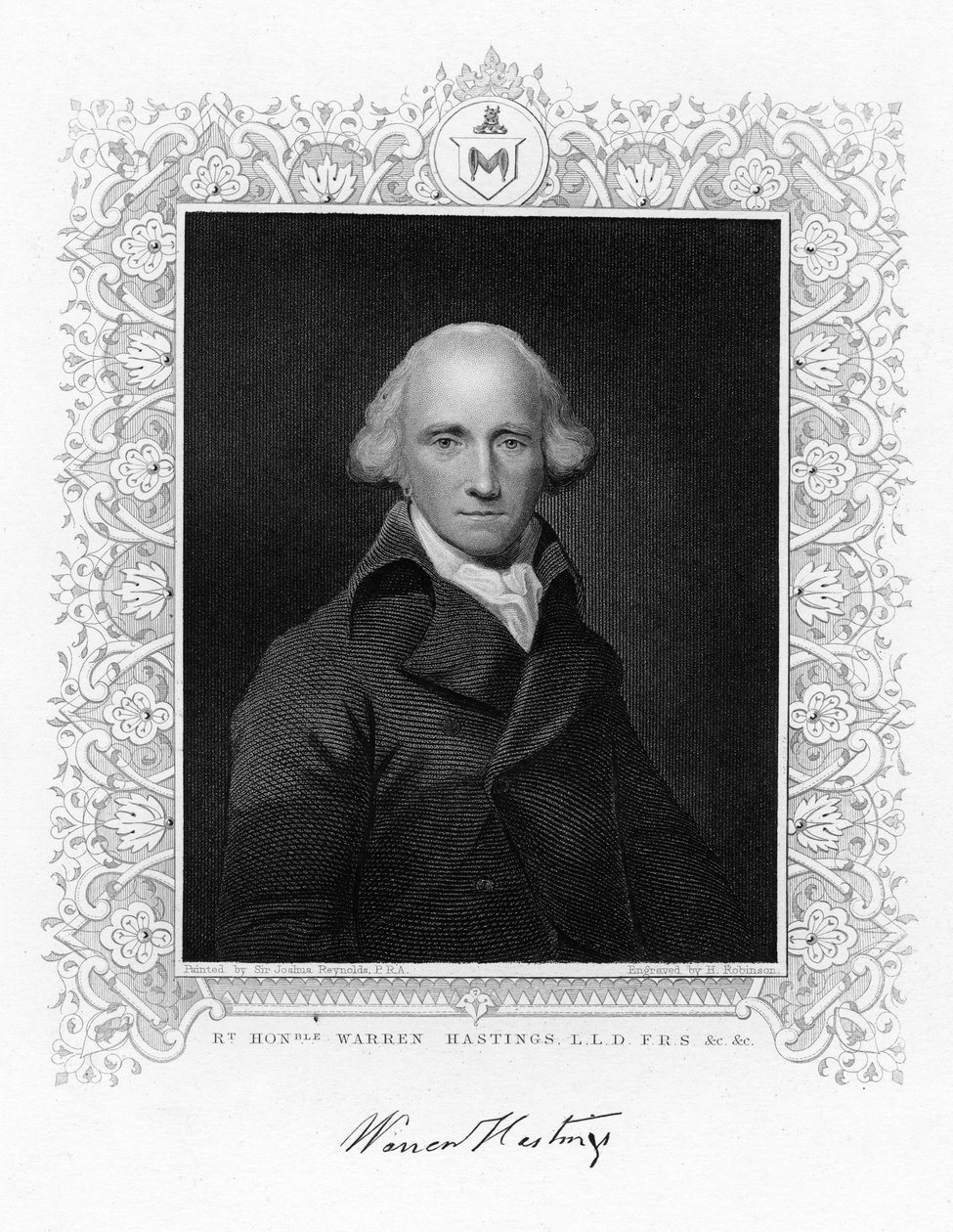 Warren Hastings, Brit India első főkormányzója, XIX. alkotó: H. Robinson