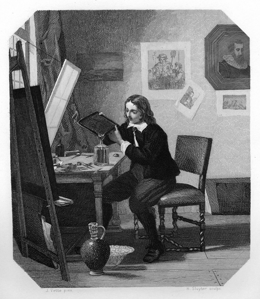 Cornelis Visscher, 17. századi holland metsző, 1870 körül alkotó: H. Sluyter