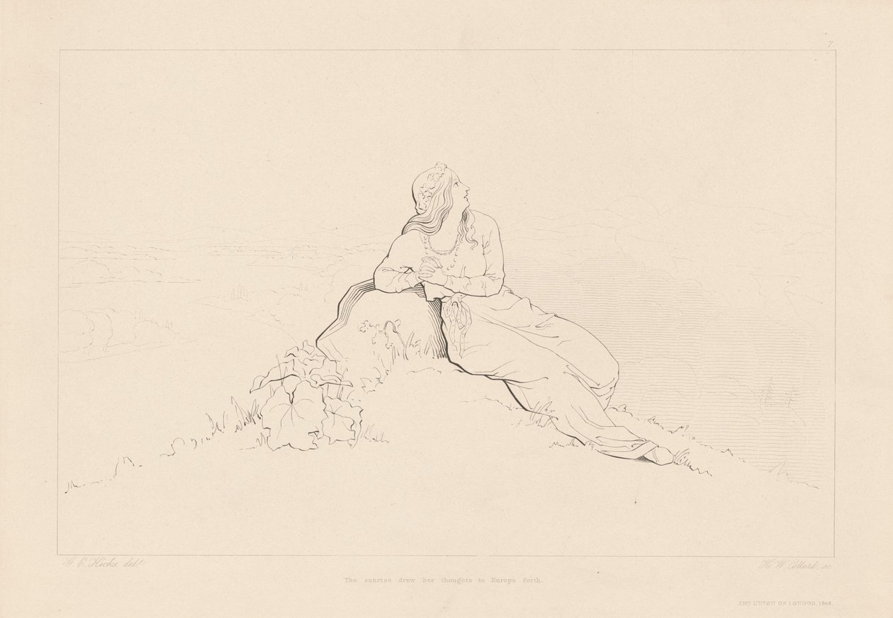 A Napkelte Európába vonta gondolatait alkotó: H. W. Collard, after George Elgar Hicks