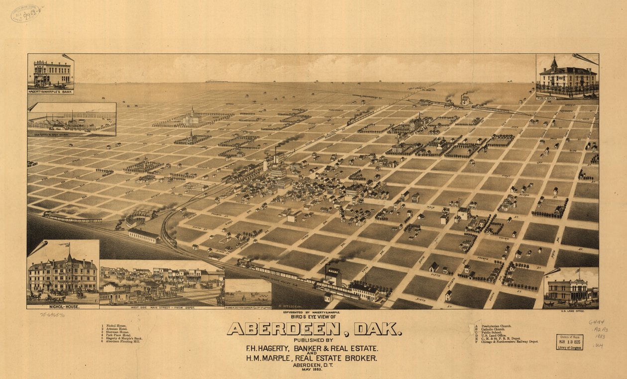 Aberdeen madártávlatból, Dak. LOC 75696570 alkotó: H. Wellge
