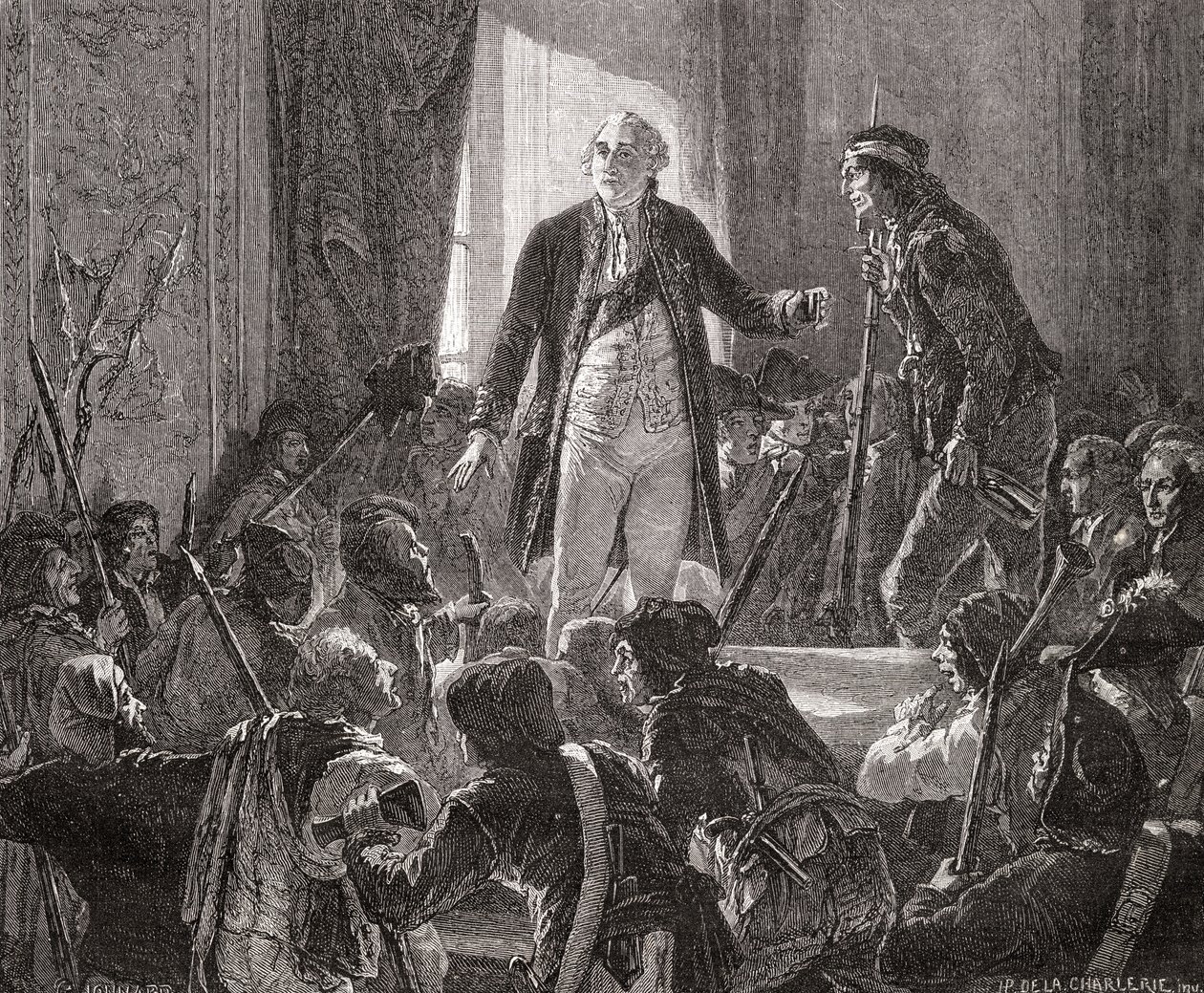 XVI. Lajos király (1754-93): Italok a nemzet egészségére, 1792. június 20. alkotó: H. de la Charlerie