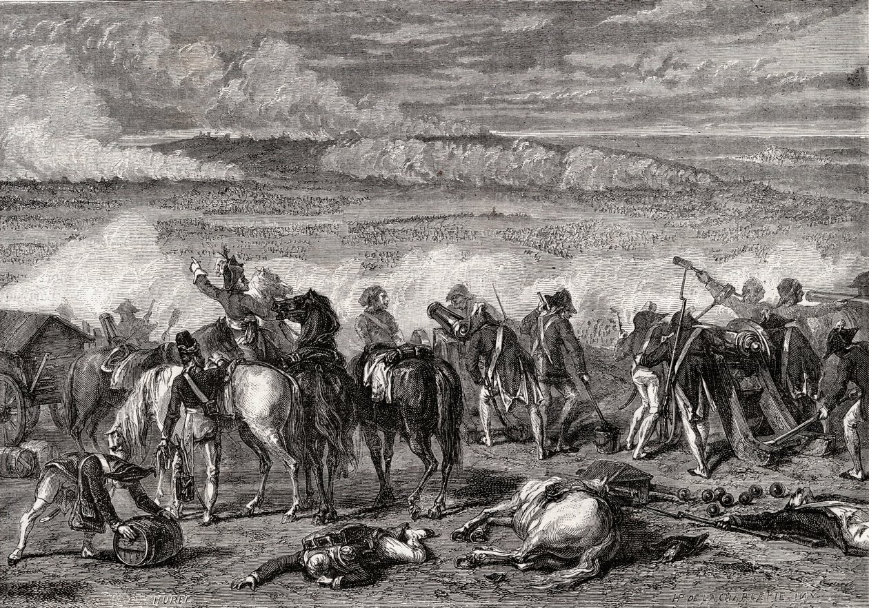 A jemappesi csata, 1792. november 6., vésette Alexandre Hurel alkotó: H. de la Charlerie