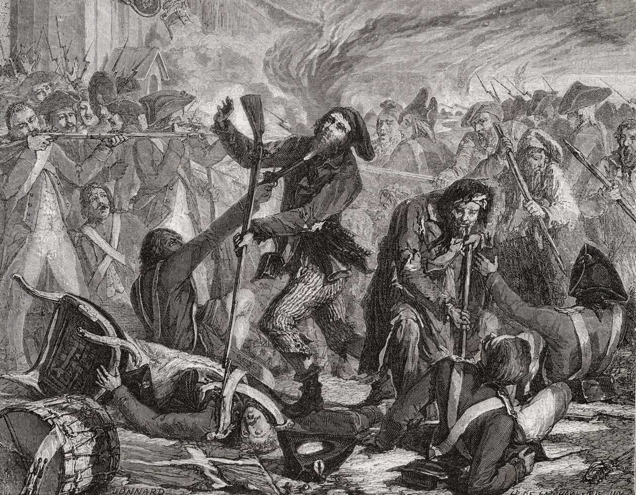 A svájci gárda mészárlása, 1792. augusztus 10 alkotó: H. de la Charlerie