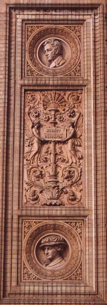 Részlet a Hamburger Kunsthalle homlokzatáról (fotó) alkotó: H. v. d. Schirrmacher G. T. and Erbe A. Hude