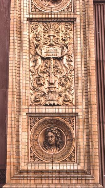A Hamburger Kunsthalle homlokzatának részlete (fotó) alkotó: H. v. d. Schirrmacher G. T. and Erbe A. Hude