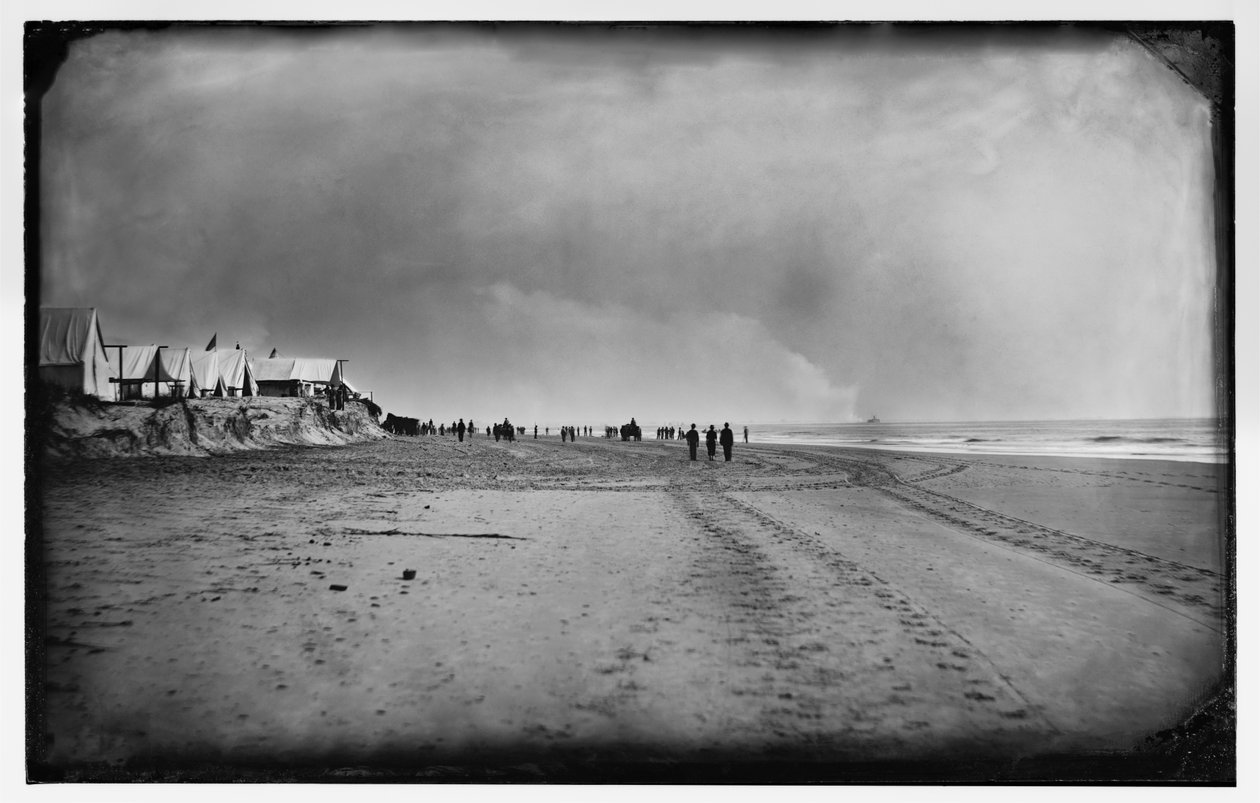 New Ironsides kontra Fort Wagner, 1863. szeptember (bw fotó) alkotó: Haas and Peale