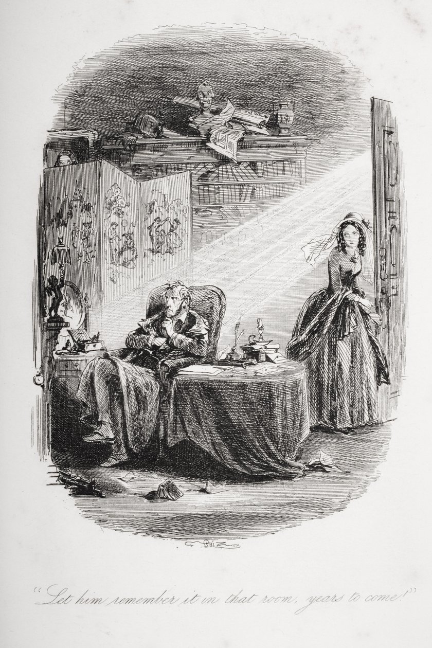 Hadd emlékezzen rá az elkövetkező években, Charles Dickens (1812-70) „Dombey és fia” című illusztrációja, amely először 1848-ban jelent meg. alkotó: Hablot Knight Browne