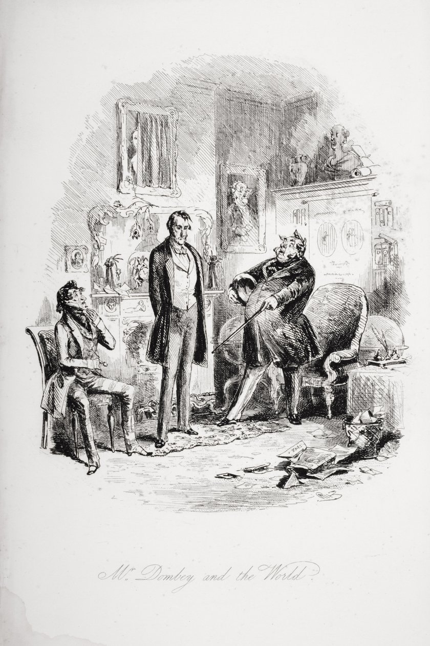 Mr. Dombey és a világ, illusztráció Charles Dickens (1812-70) „Dombey és fia” című művéből, először 1848-ban alkotó: Hablot Knight Browne