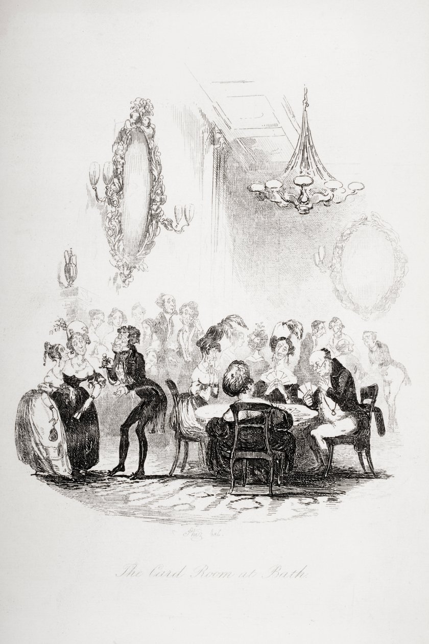 A Bath-i kártyaszoba, Charles Dickens (1812-70) 1837-ben megjelent 
