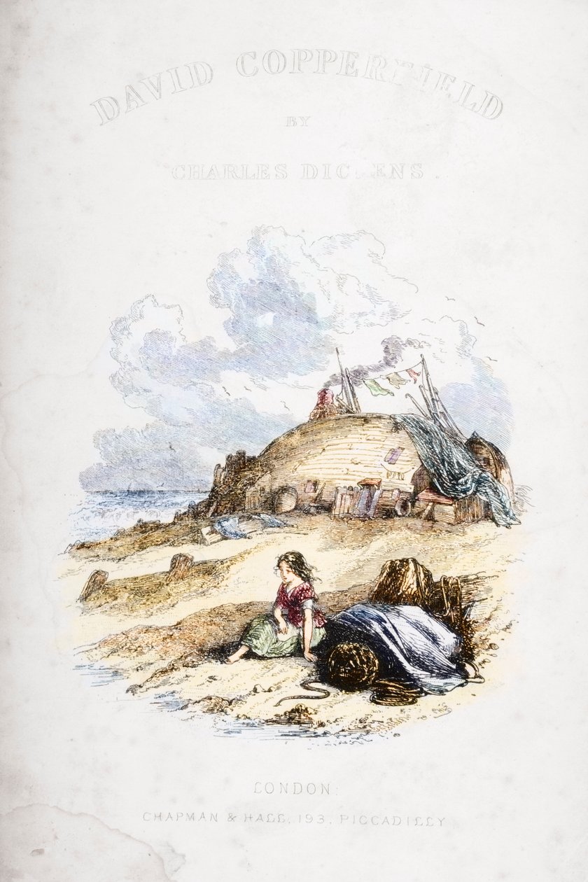 Címlap-illusztráció Charles Dickens (1812-70) „David Copperfield” című művéből, amely először 1850-ben jelent meg (későbbi színezés) alkotó: Hablot Knight Browne