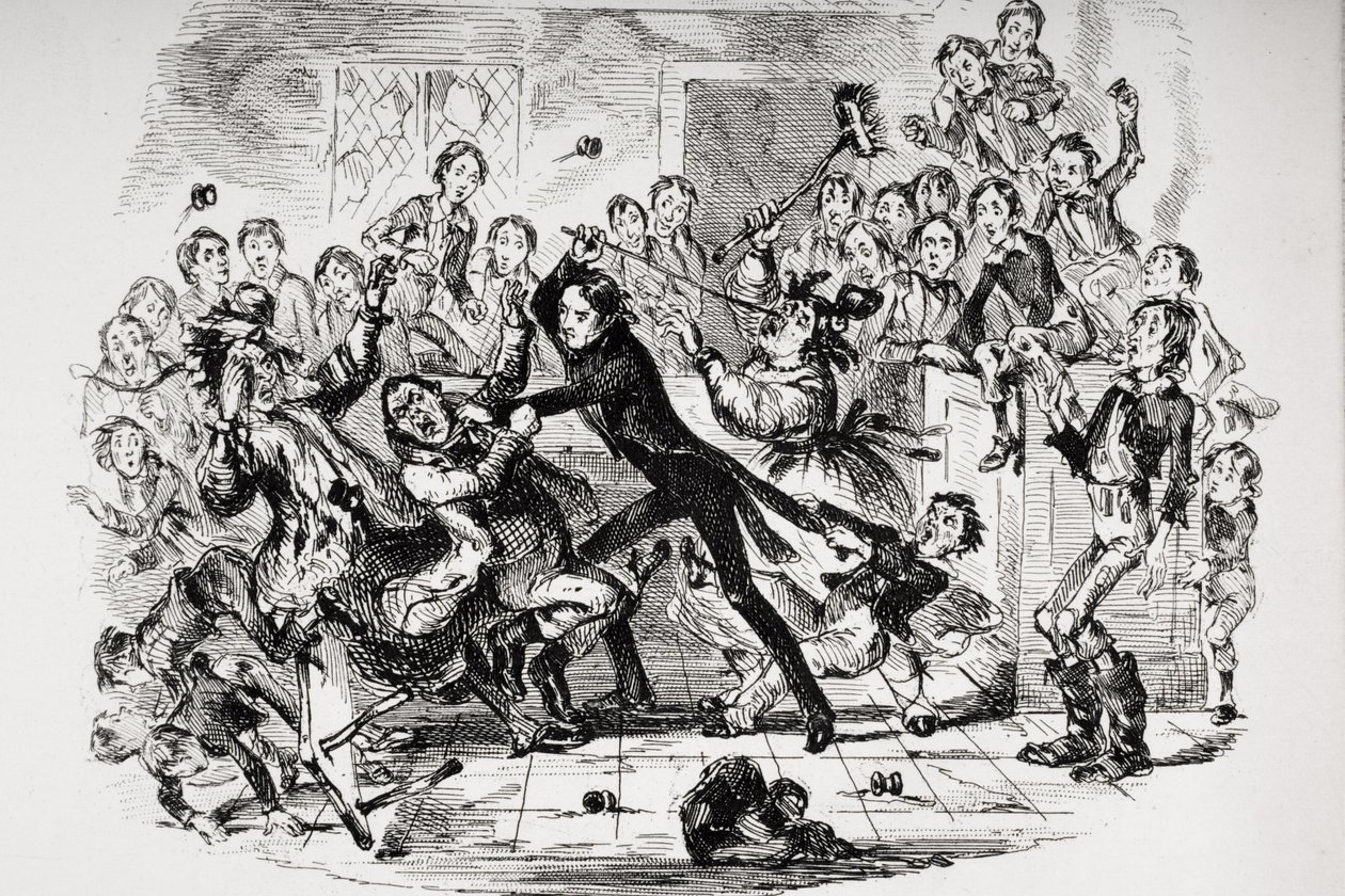 Illusztráció Charles Dickens Nicholas Nicklebyjéhez alkotó: Hablot Knight (1815 92) Browne