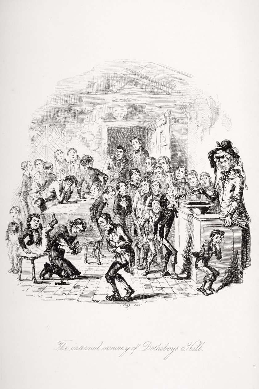 Illusztráció Charles Dickens Nicholas Nicklebyjéhez alkotó: Hablot Knight (1815 92) Browne