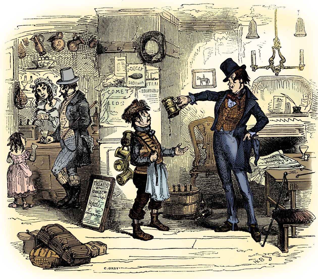 Charles Dickens "The Old Curiosity Shop" alkotó: Hablot Knight Browne