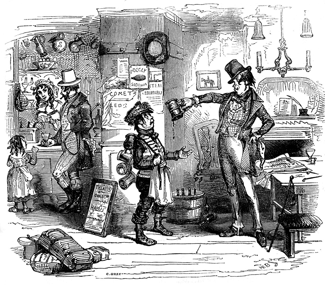 Charles Dickens "The Old Curiosity Shop" alkotó: Hablot Knight Browne