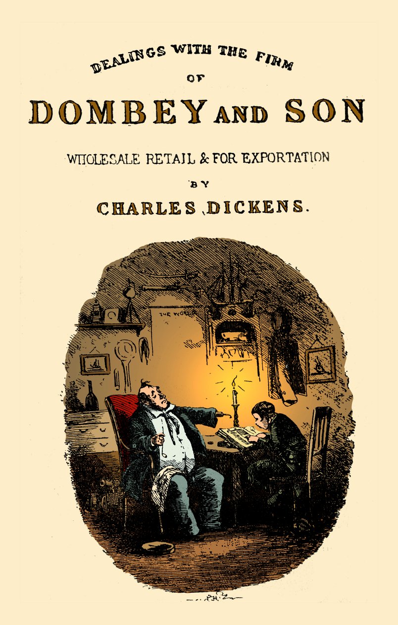 Charles Dickens: Dombey & Son. Címlap alkotó: Hablot Knight Browne