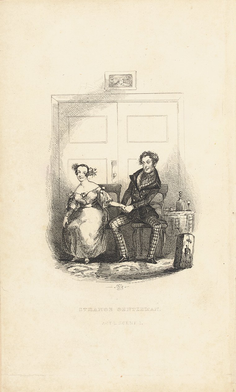 Charles Dickens (1812-70) The Strange Gentleman: A Comic Burletta előlapja alkotó: Hablot Knight Browne
