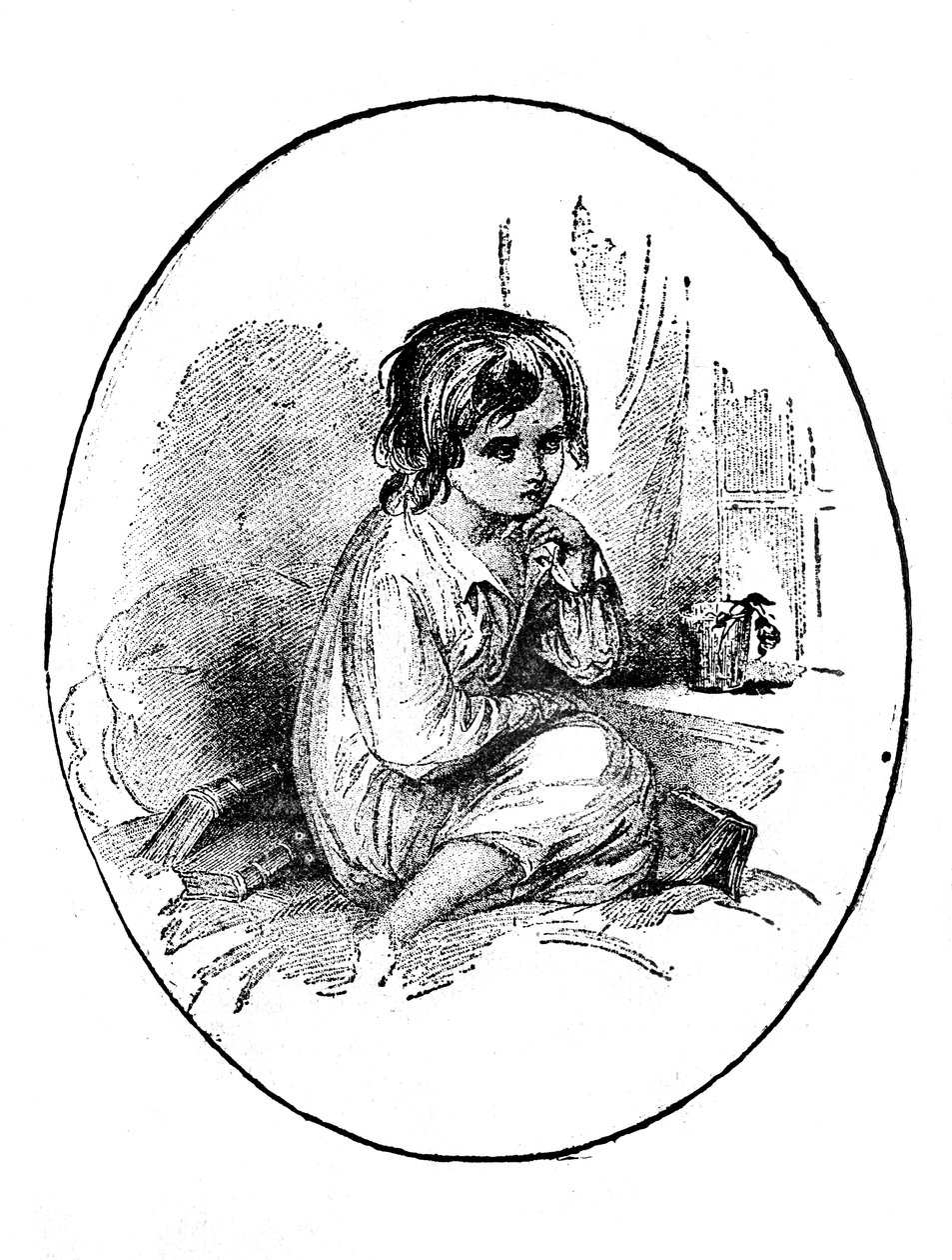 Kis Paul a Dombey & Son-ból, Charles Dickenstől alkotó: Hablot Knight Browne
