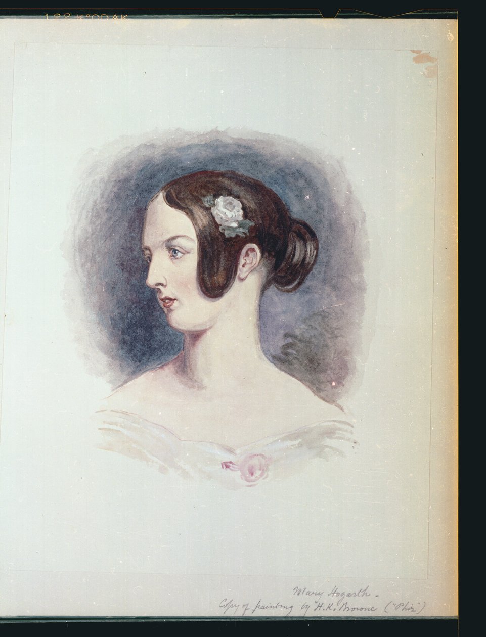 Mary Hogarth, 1890 körül (wc, papír) alkotó: Hablot Knight Browne