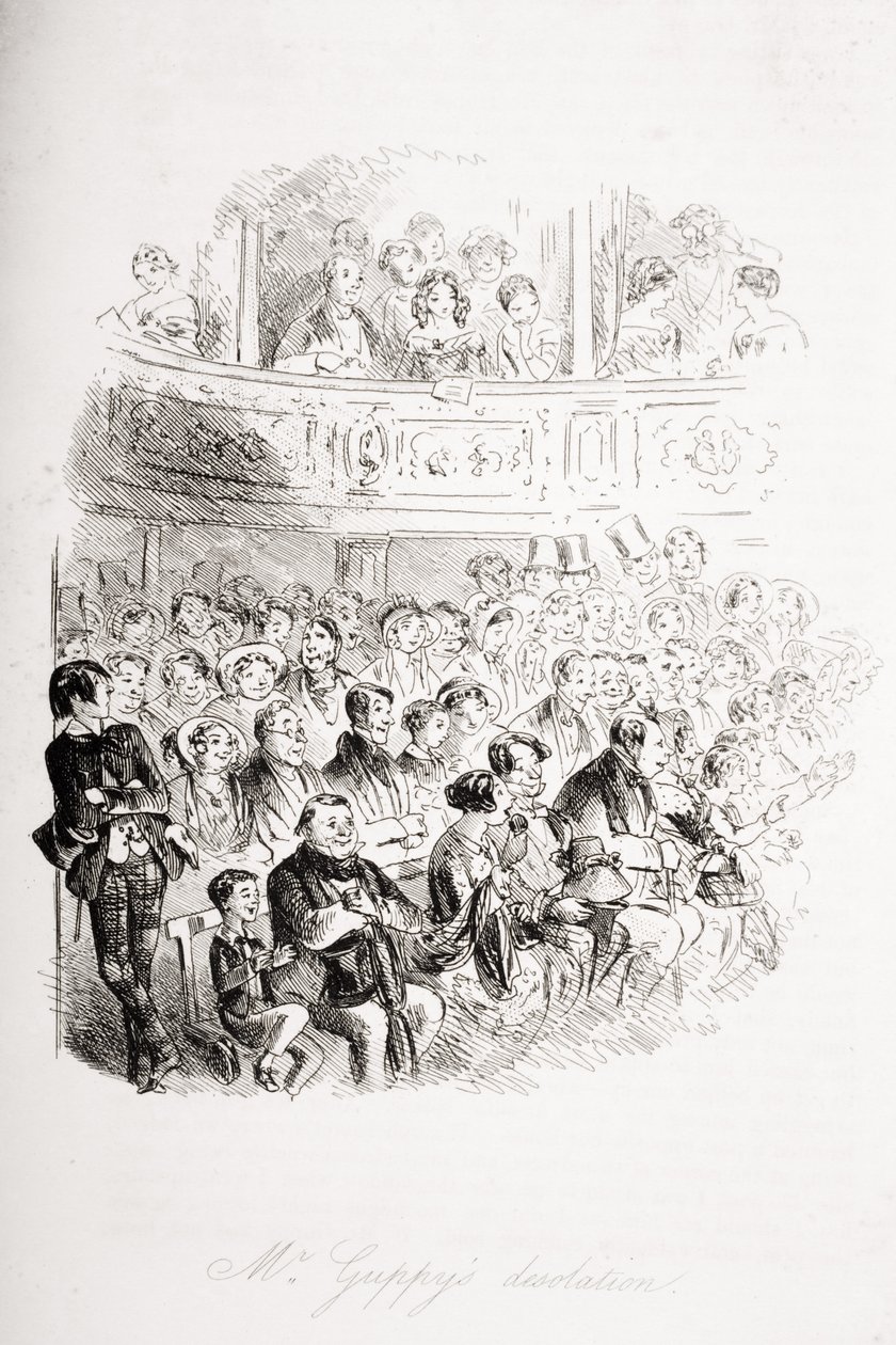Mr. Guppy pusztasága, Charles Dickens (1812-70) „Bleak House” című művéből készült illusztráció, 1853-ban megjelent alkotó: Hablot Knight Browne