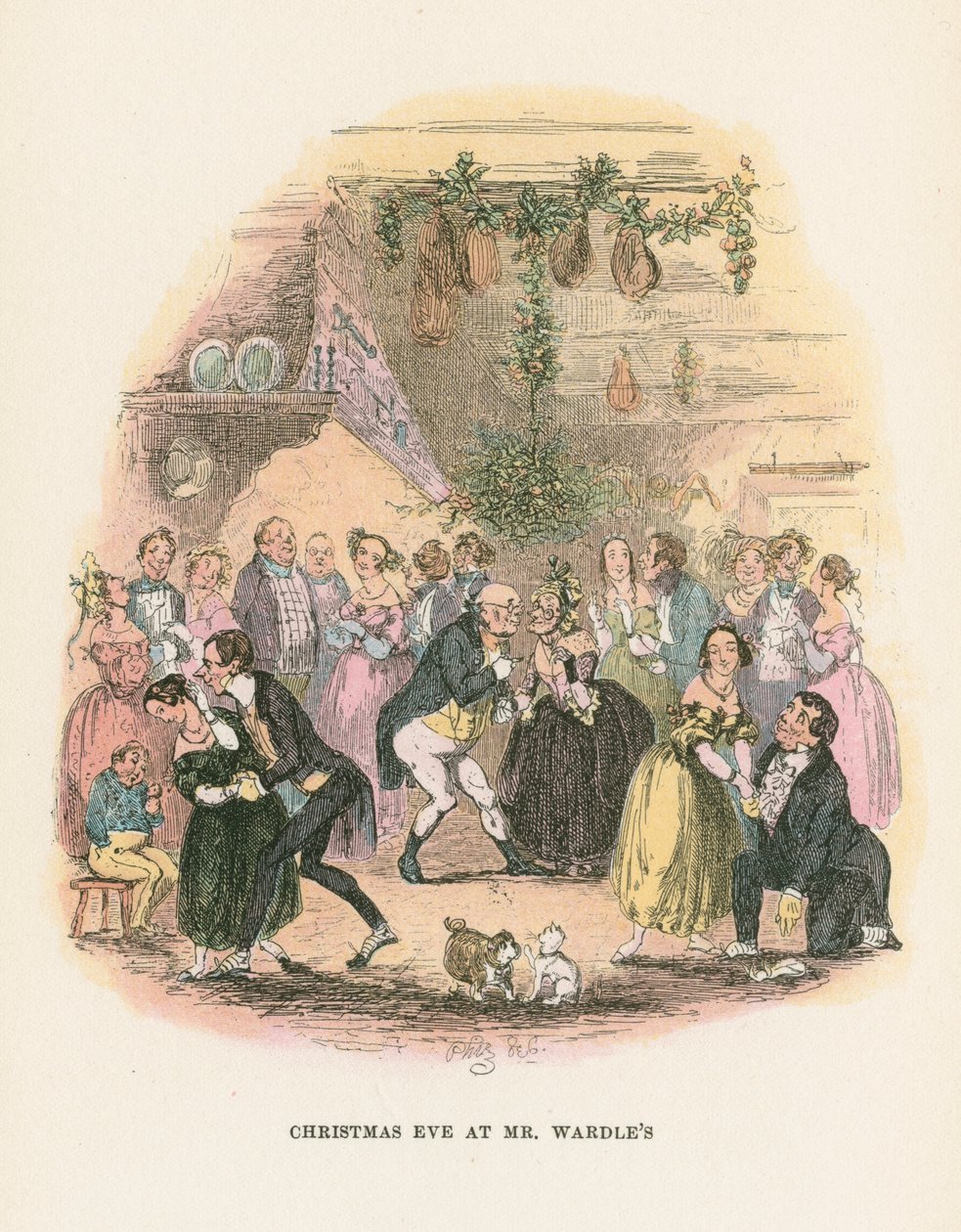 Jelenet a Pickwick Club posztumusz irataiból, Charles Dickenstől, 1836-1837 alkotó: Hablot Knight Browne