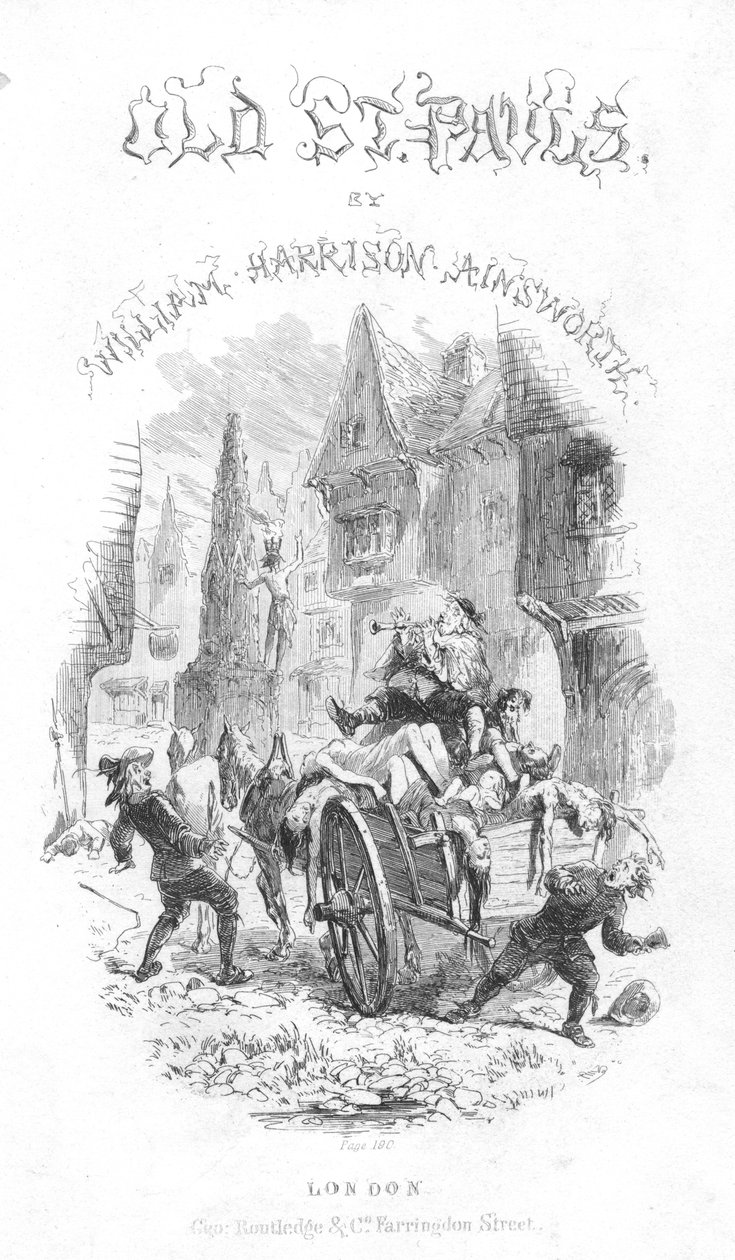 William Harrison Ainsworth Old Saint Pauls címoldala, 1855 alkotó: Hablot Knight Browne