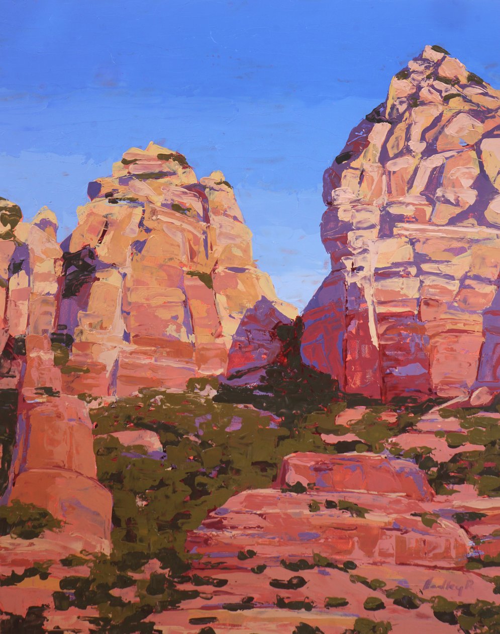 Átjáró, Sedona, 2024 (olaj, tábla) alkotó: Hadley Rampton