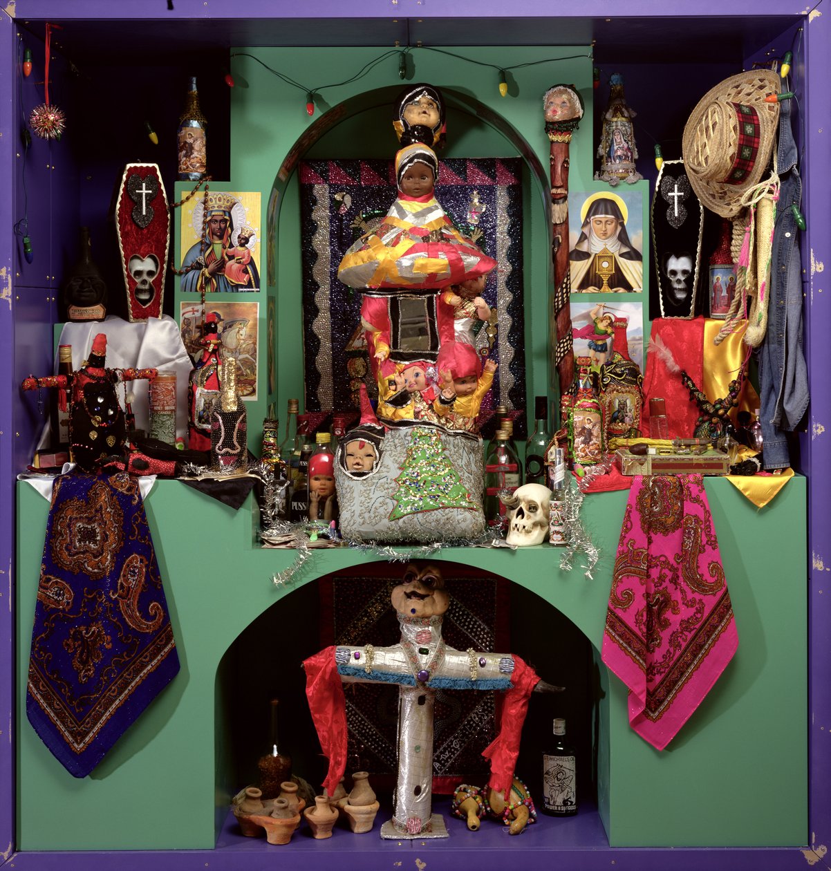 Voodoo oltár alkotó: Haitian School