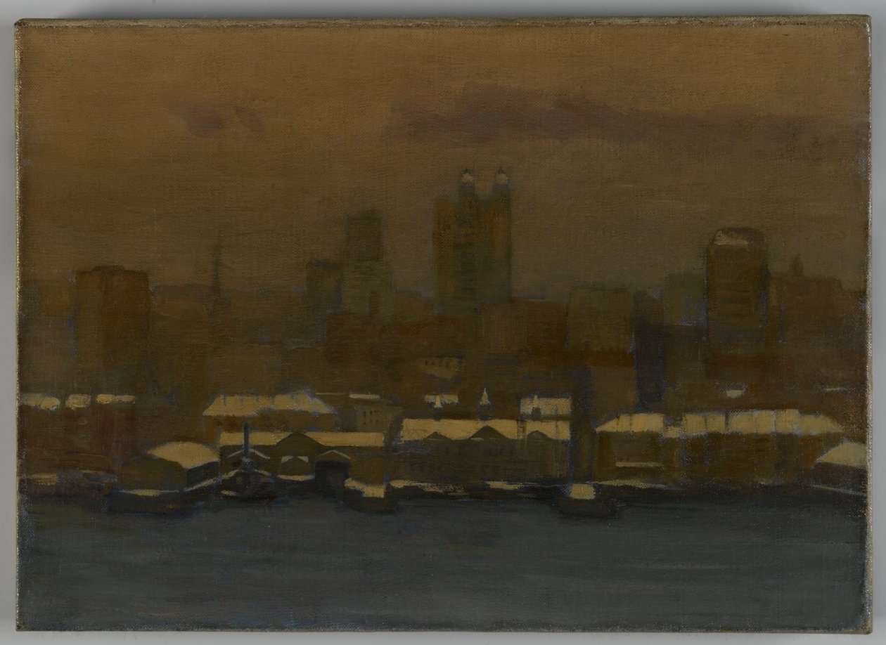 River Front, New York in Winter, 1912 körül alkotó: Hamilton Easter Field