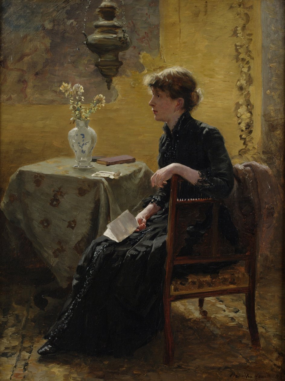 Lady in Black, 1889 alkotó: Hamilton Hamilton