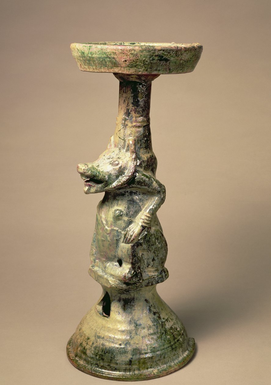Korai kínai kerámia lámpa, síremlék, Han-dinasztia, i.sz. 25-220 (kerámia) alkotó: Han Dynasty Chinese School