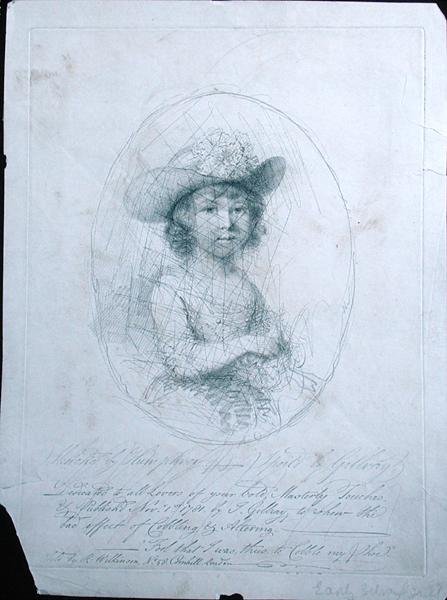 Vázlat, James Gillray (1757-1815) elrontva, 1781 (ezüstpont papíron) alkotó: Hannah Humphrey