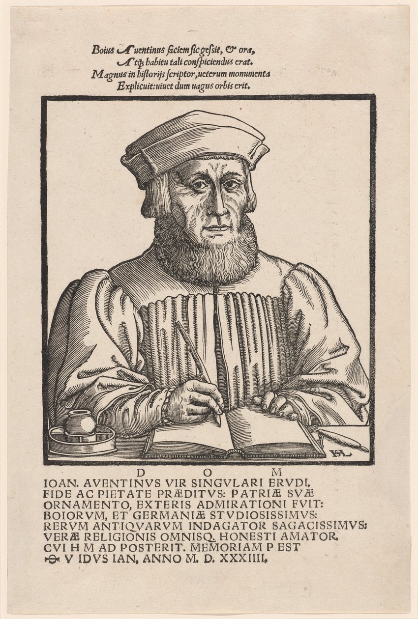 Johann Aventinus (Johann Turmair) alkotó: Hanns Lautensack