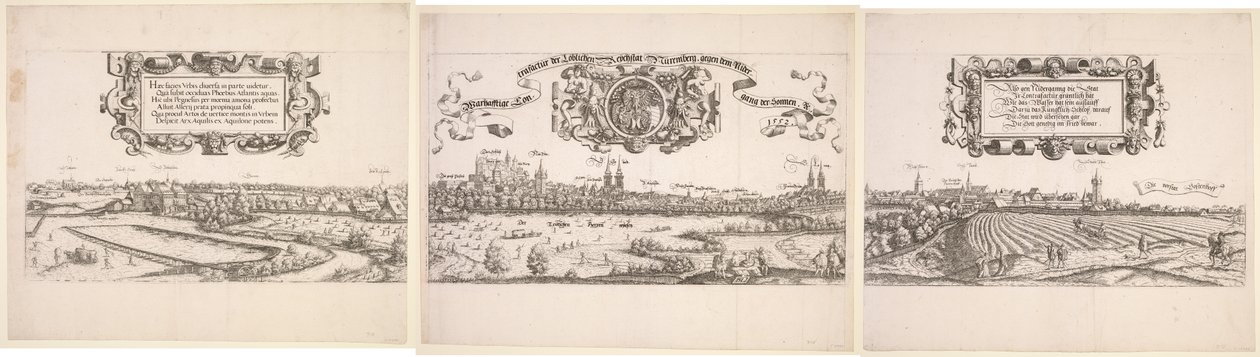 Nürnbergi panoráma, 1552. alkotó: Hanns Sebald Lautensack