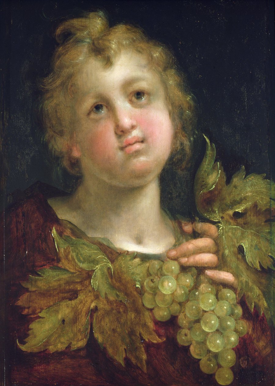 Szőlőfürtös fiú, 1600-5 alkotó: Hans von Aachen