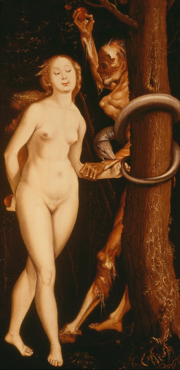 Éva, a kígyó és a halál alkotó: Hans Baldung Grien