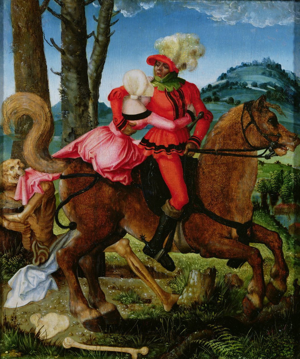 A lovag, a fiatal lány és a halál alkotó: Hans Baldung Grien
