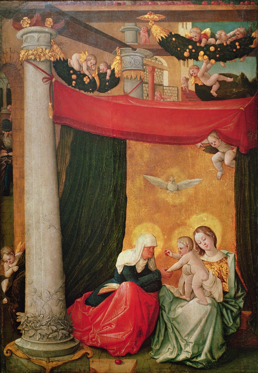 Szűz és gyermek Szent Annával (tempera a panelen) alkotó: Hans Baldung Grien