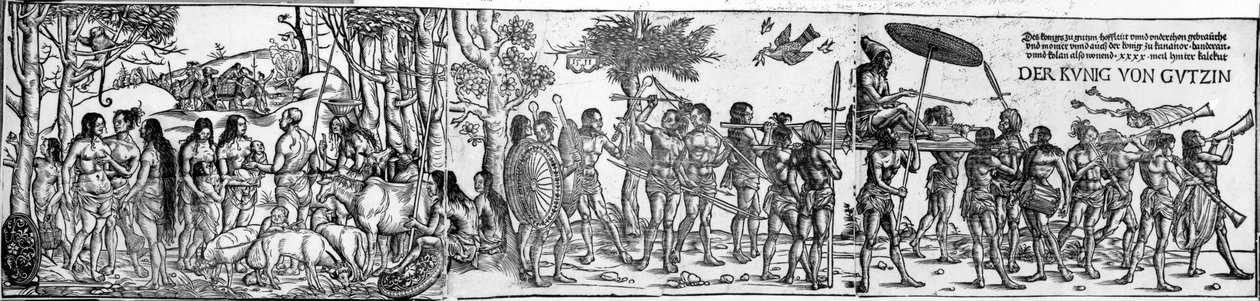 A Gutzin kuing, George Glockendon nyomat, 1511 alkotó: Hans Burgkmair