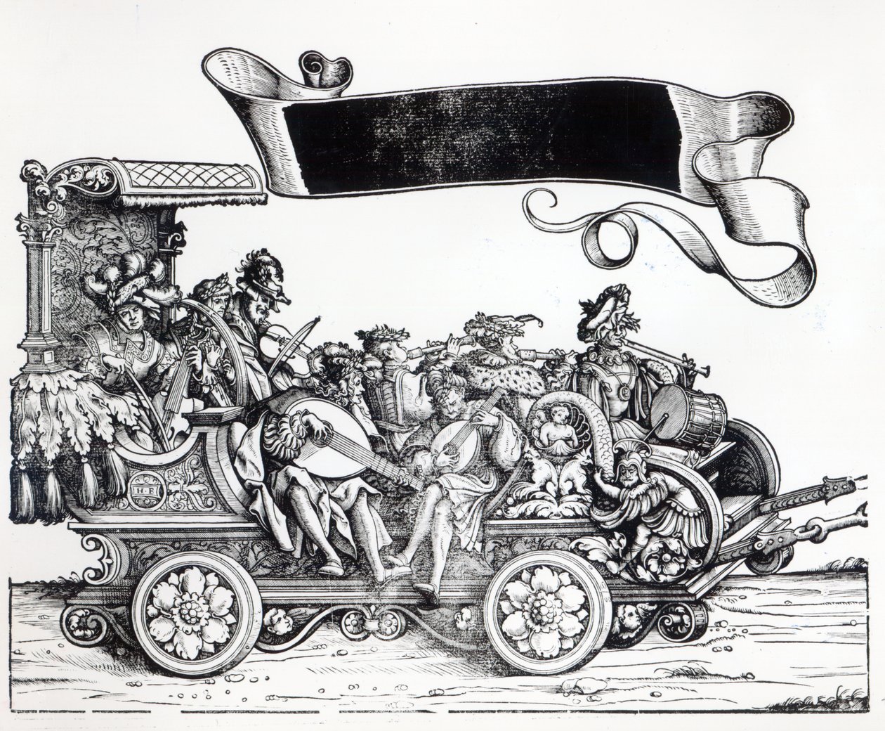 Jelenet Maximilian diadalmenetéből, 1516-18 alkotó: Hans Burgkmair