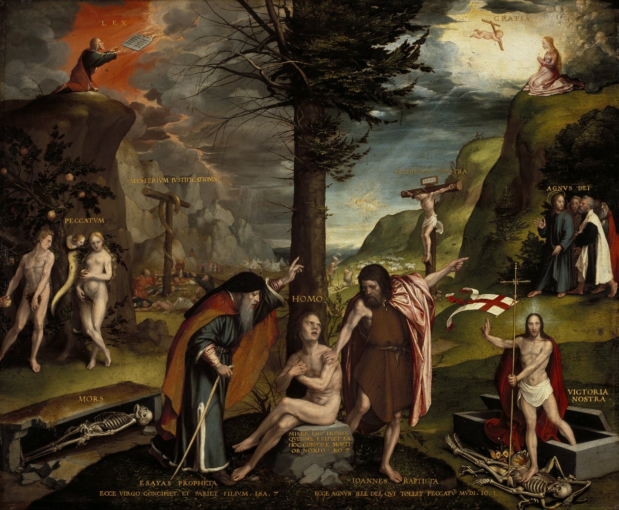 A régi és az újszövetség allegóriája alkotó: Hans Holbein der Jüngere