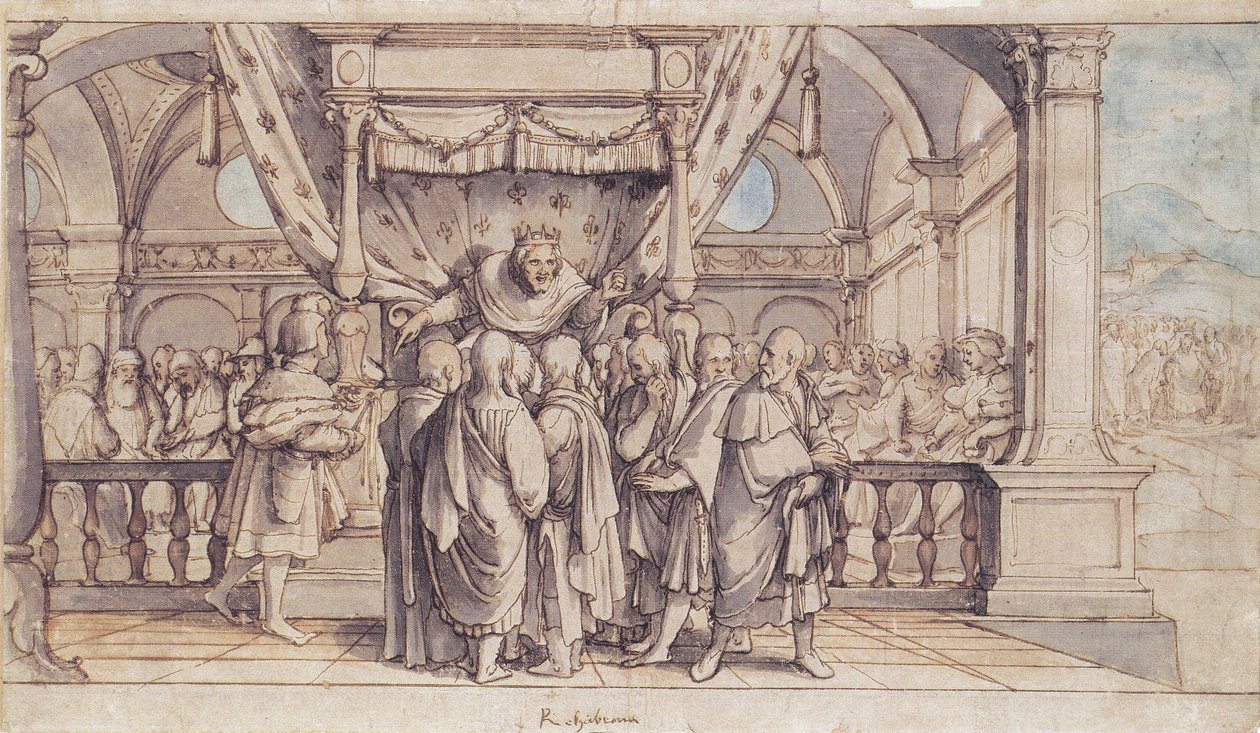 Rehoboams arcátlanság alkotó: Hans Holbein der Jüngere