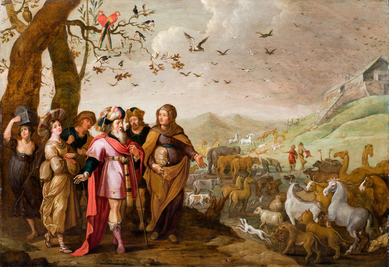 Noé belép a bárkába alkotó: Hans III Jordaens