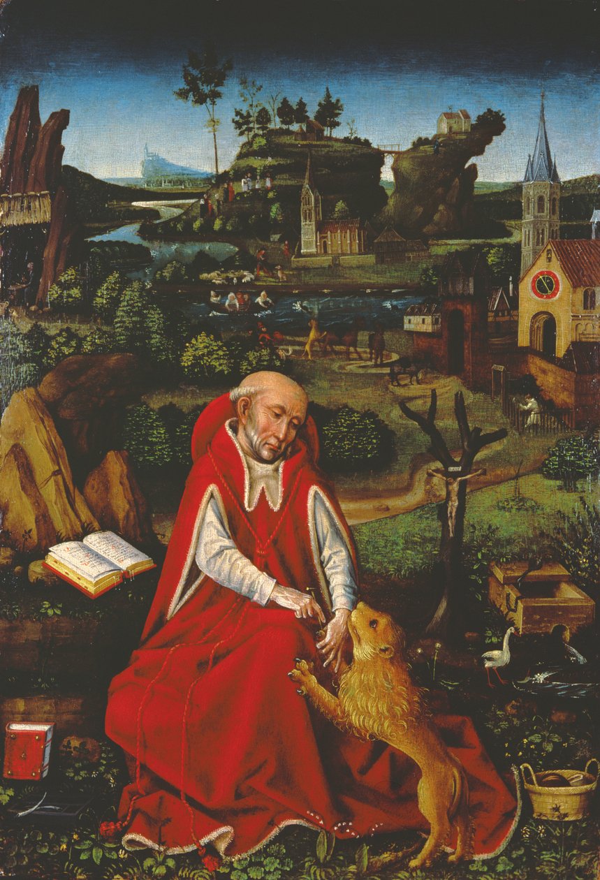 Szent Jeromos és az oroszlán alkotó: Hans Leonard Schaufelein